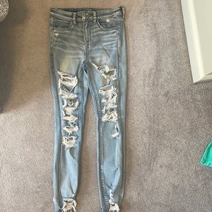American Eagle ripped skinny jeans